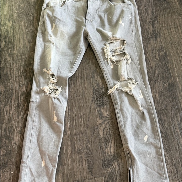 Denim - Distressed Gray Women Jeans